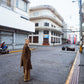Portuguese Wool Polly Coat in Black and Brown Small Herringbone Made to Order
