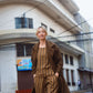 Portuguese Wool Polly Coat in Black and Brown Small Herringbone Made to Order