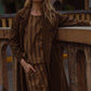 Portuguese Wool Polly Coat in Black and Brown Small Herringbone Made to Order