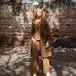 Portuguese Wool Polly Coat in Black and Brown Small Herringbone Made to Order