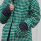 Portuguese Wool Pieper Coat in Green and Cream Check Made to Order