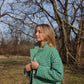 Portuguese Wool Pieper Coat in Green and Cream Check Made to Order