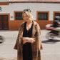 Portuguese Wool Polly Coat in Brown and Black Plaid Made to Order