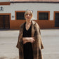 Portuguese Wool Polly Coat in Brown and Black Plaid Made to Order