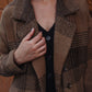 Portuguese Wool Polly Coat in Brown and Black Plaid Made to Order