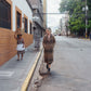 Portuguese Wool Polly Coat in Brown and Black Plaid Made to Order