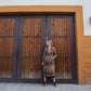 Portuguese Wool Polly Coat in Brown and Black Plaid Made to Order