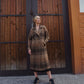 Portuguese Wool Polly Coat in Brown and Black Plaid Made to Order