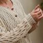 Alice Cotton Cardigan in Natural White Made to Order