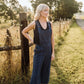 Dilsi Handwoven Cotton Overalls in Navy - M