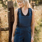 Dilsi Handwoven Cotton Overalls in Navy - M