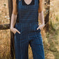 Dilsi Handwoven Cotton Overalls in Navy - M