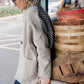 Portuguese Wool Pieper Coat in Neutral Mix-Match Herringbone Made to Order