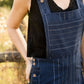 Dilsi Handwoven Cotton Overalls in Navy - M