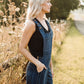 Dilsi Handwoven Cotton Overalls in Navy - M