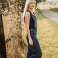 Dilsi Handwoven Cotton Overalls in Navy - M