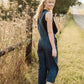 Dilsi Handwoven Cotton Overalls in Navy - M