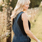 Dilsi Handwoven Cotton Overalls in Navy - M