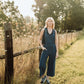 Dilsi Handwoven Cotton Overalls in Navy - M