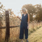 Dilsi Handwoven Cotton Overalls in Navy - M