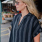 Paula Handwoven Cotton Tunic Dress in Dark Green Made to Order