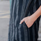 Paula Handwoven Cotton Tunic Dress in Dark Green Made to Order