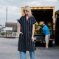 Paula Handwoven Cotton Tunic Dress in Dark Green Made to Order