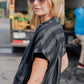 Paula Handwoven Cotton Tunic Dress in Dark Green Made to Order