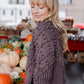 Hand Knit Nepali Wool Jill Sweater in Violet Made to Order