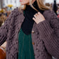 Hand Knit Nepali Wool Jill Sweater in Violet Made to Order