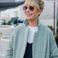 Portuguese Wool Pieper Coat in Cream and Brown Plaid Made to Order