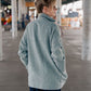 Portuguese Wool Pieper Coat in Cream and Brown Plaid Made to Order