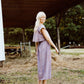Claudia Skirt Set in Mauve Paint Print - L Shirt Left
