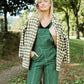 Dilsi Handwoven Cotton Overalls in Dark Green - S Left