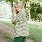Dilsi Handwoven Cotton Overalls in Dark Green - S Left