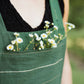 Dilsi Handwoven Cotton Overalls in Dark Green - S Left