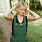 Dilsi Handwoven Cotton Overalls in Dark Green - S Left