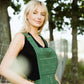 Dilsi Handwoven Cotton Overalls in Dark Green - S Left