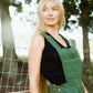 Dilsi Handwoven Cotton Overalls in Dark Green - S Left