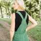 Dilsi Handwoven Cotton Overalls in Dark Green - S Left