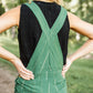 Dilsi Handwoven Cotton Overalls in Dark Green - S Left