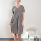 Eloise Handwoven Cotton Dress Sample in Brown Check Size S