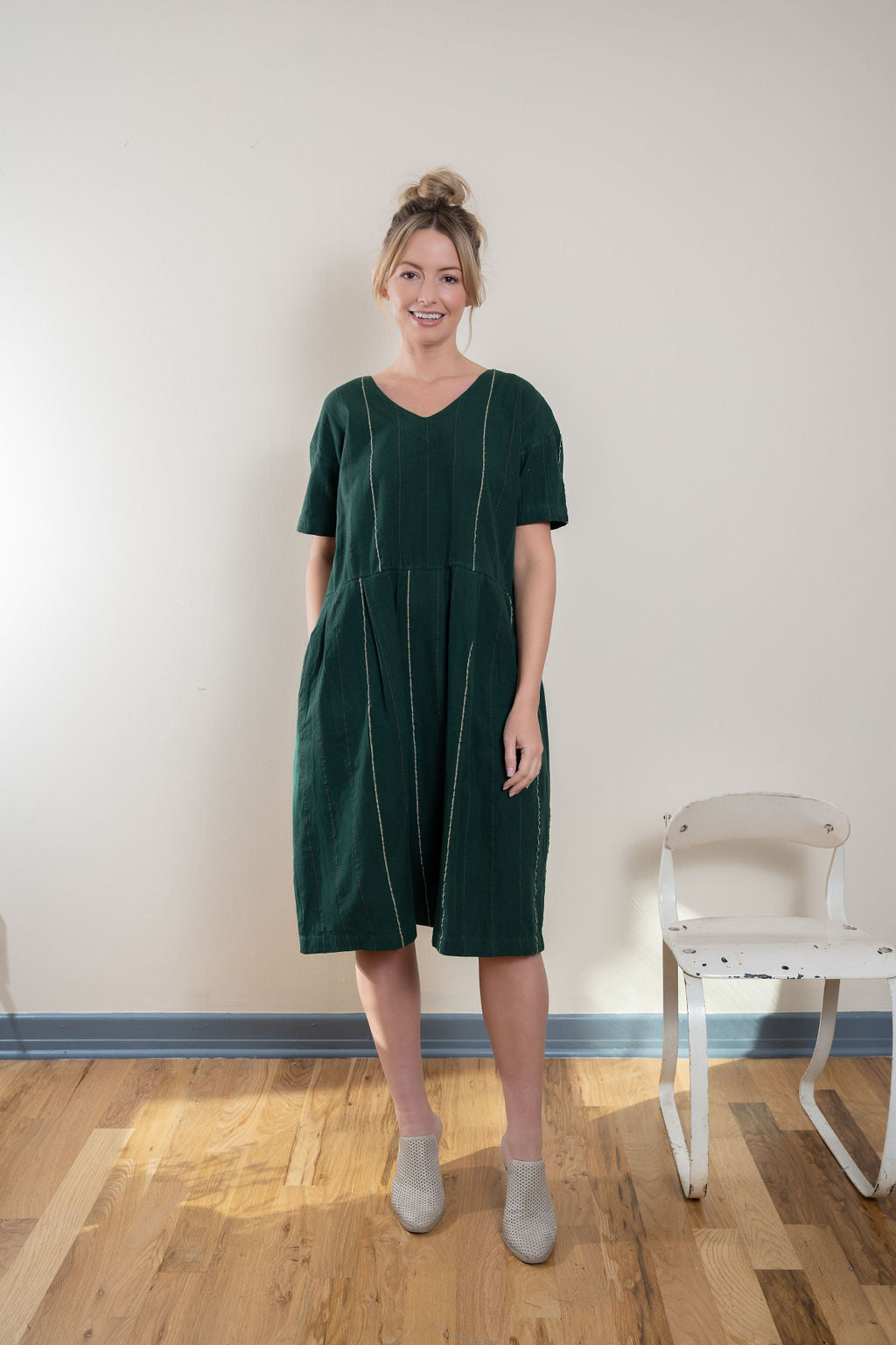 Eloise Handwoven Cotton Dress in Multiple Colors