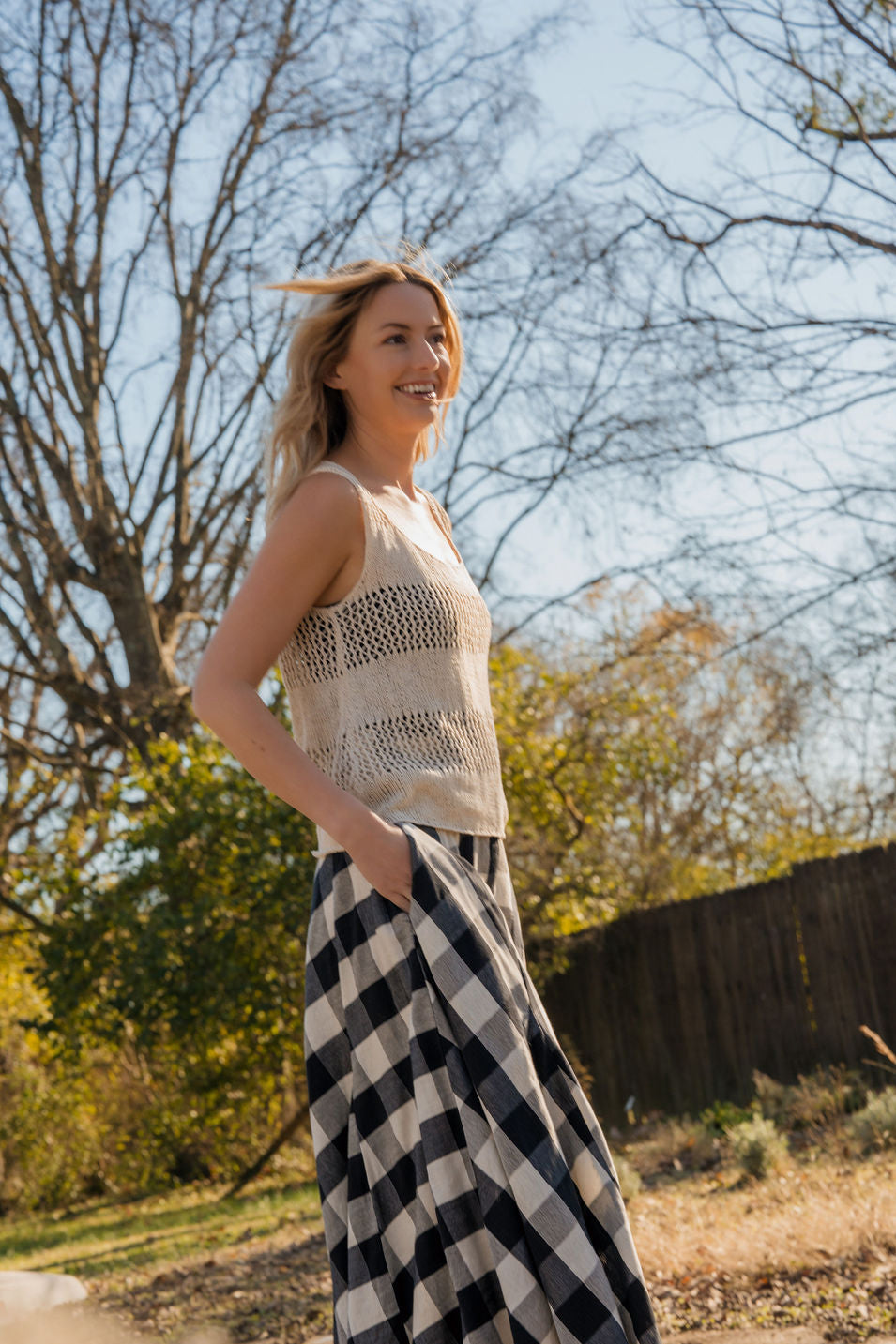 Trista Handwoven Cotton Skirt