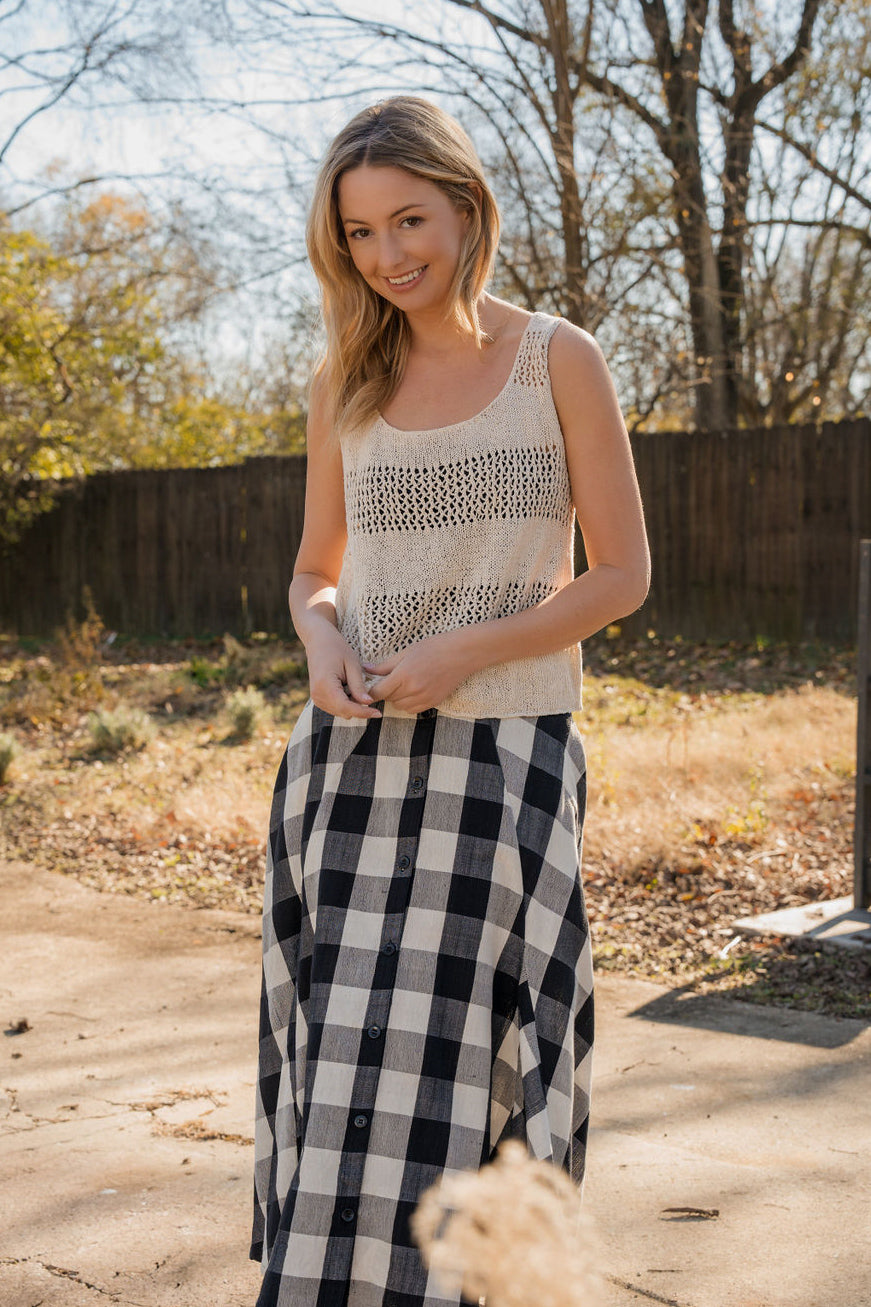 Trista Handwoven Cotton Skirt