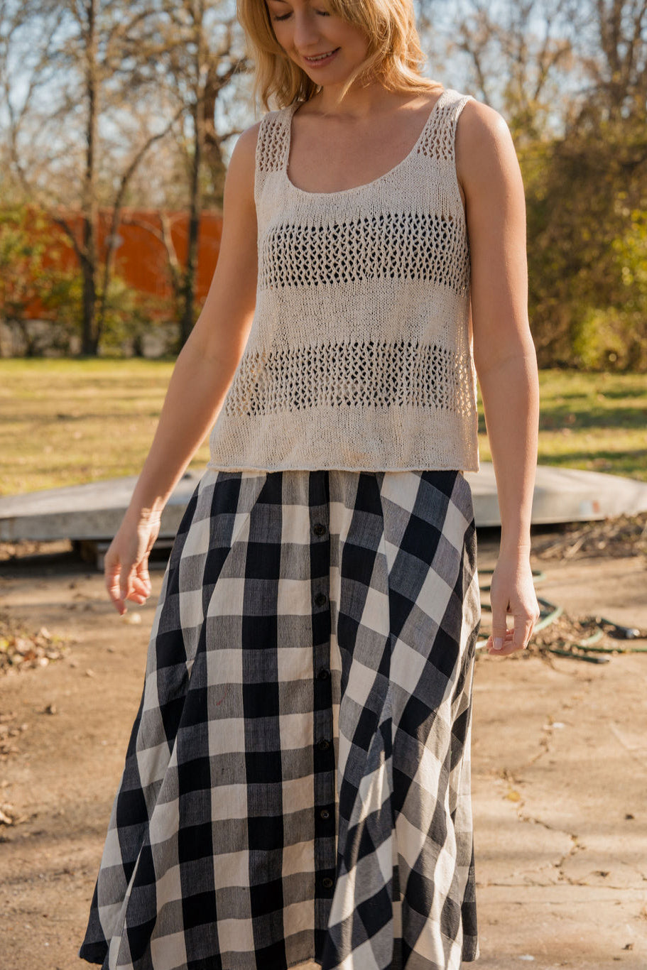 Trista Handwoven Cotton Skirt