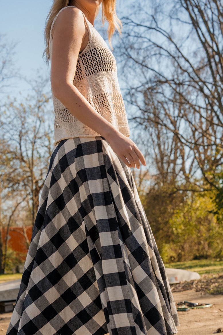 Trista Handwoven Cotton Skirt