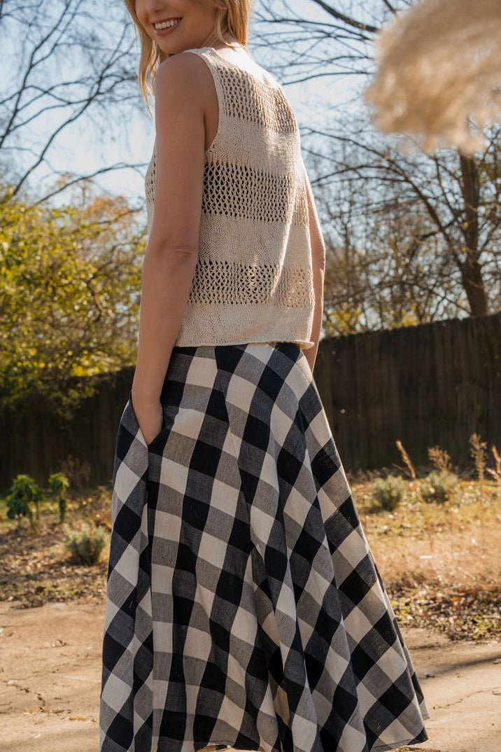 Trista Handwoven Cotton Skirt