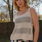 Lindy Hand Knit Cotton Lace Tank Made to Order