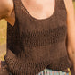 Lindy Hand Knit Cotton Lace Tank Made to Order